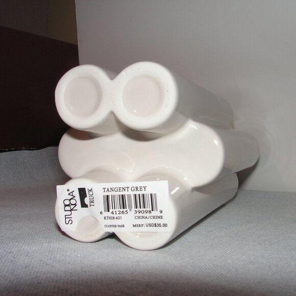 Mikasa Truck Tangent Vase Gray Ceramic - Picture 9 of 9